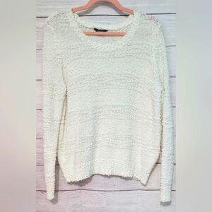 Nwot Denver Hayes white, popcorn knit sweater size XL